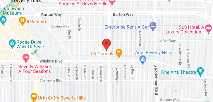map of 113 Doheny Beverly Hills, CA 90211